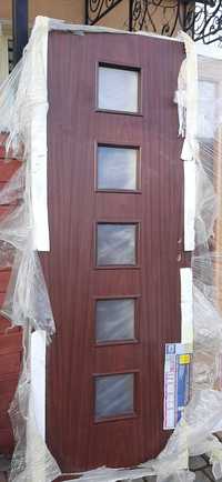 Drzwi wewnętrzne Porta Fit B5 mahoń przeszklone mahoniowe lewe 70 NOWE