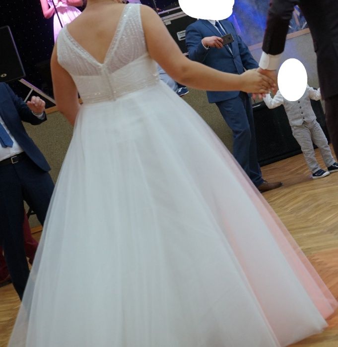 Suknia ślubna ecru 177cm