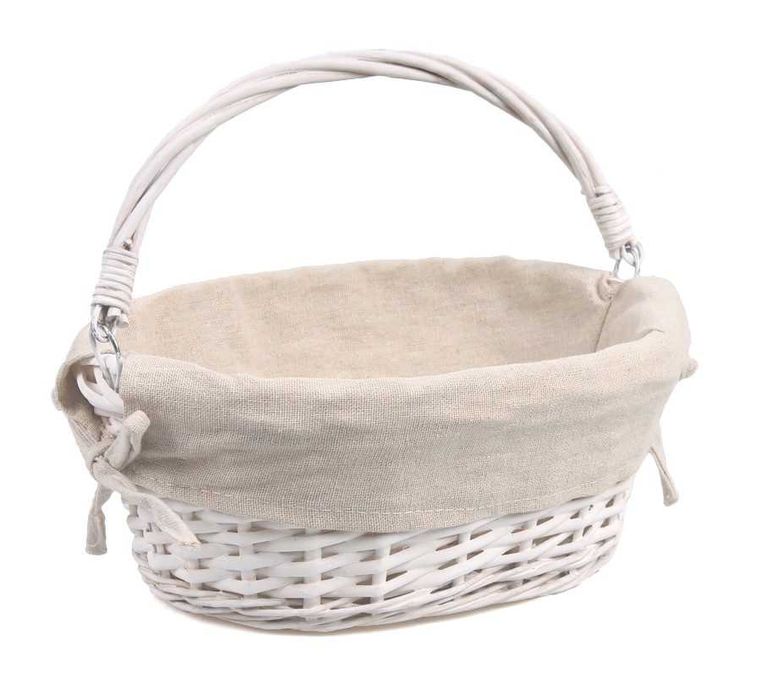 6 sztuk x Kosz wiklinowy ze składanym uchwytem 25x20x12/23cm TIN TOURS