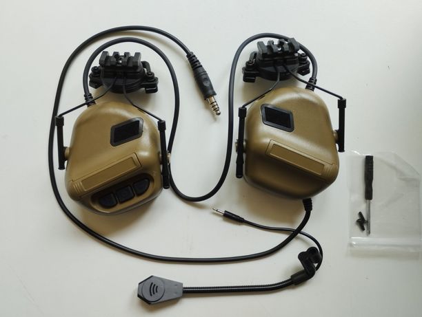 Тактичні навушники на шолом з активним шумозаглушенням