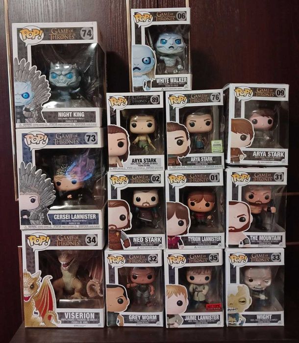 Фігурки Funko світів Lord of the rings, Game of Thrones,Potter,Witcher
