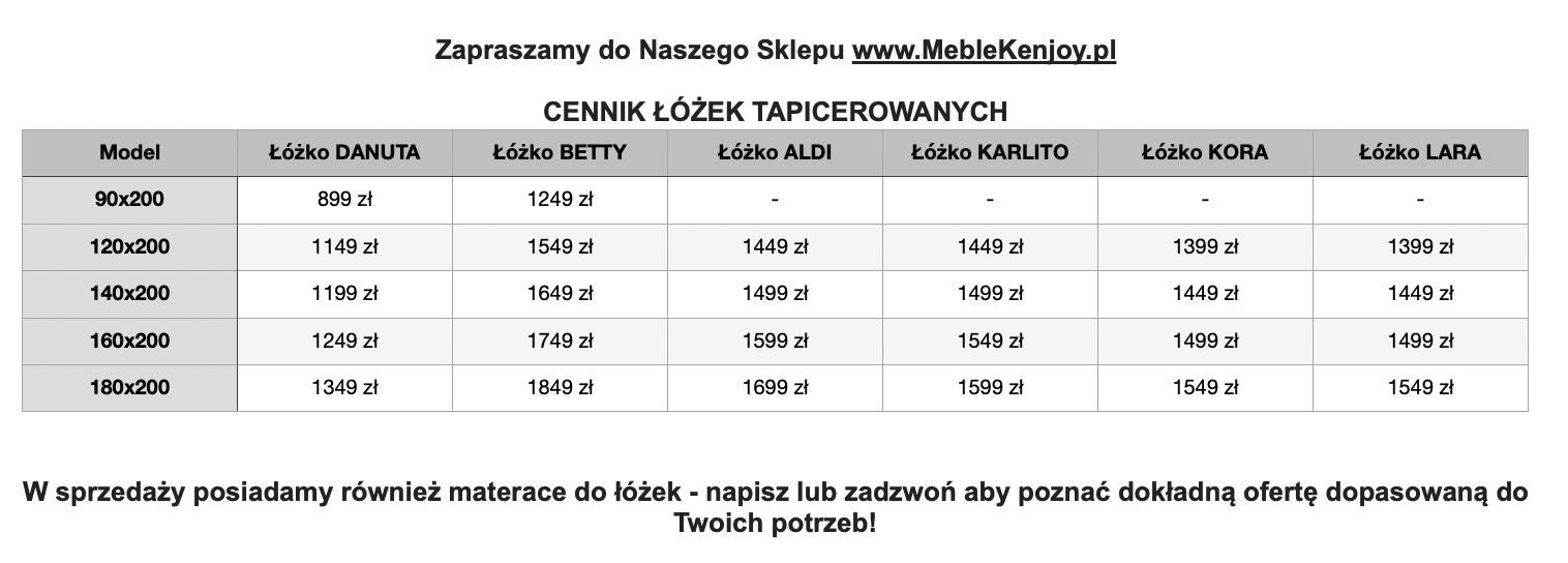 Łóżko Tapicerowane z Pojemnikiem 120/140/160/180x200 Podnoszony stelaż