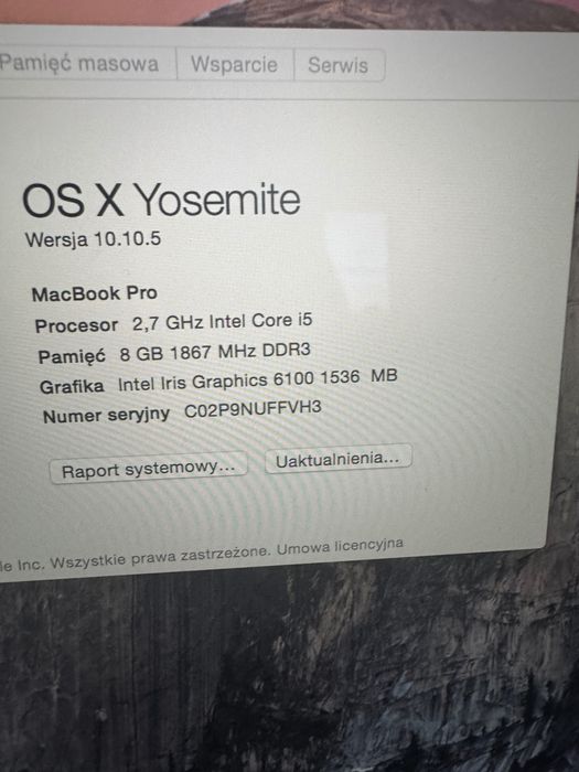 Macbook pro 256 GB okazja