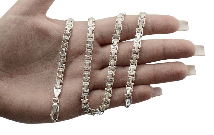 Srebrny Łańcuszek Splot Królewski 5,20  mm pr 925 Grawer Gratis
