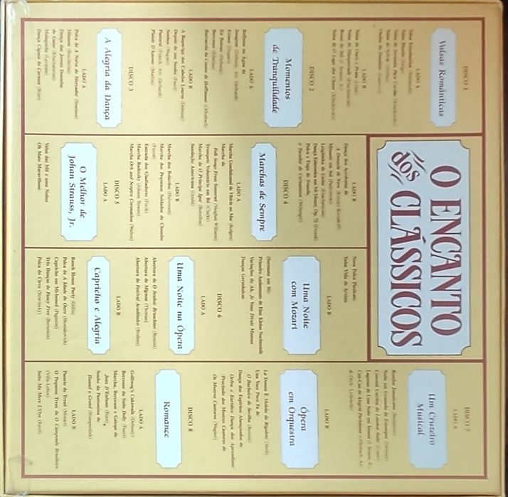 O encanto dos clássicos - 8 LPs