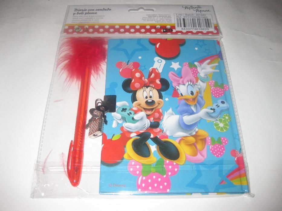 Diário com cadeado da Minnie/Selado/Modelo 2/Portes Grátis