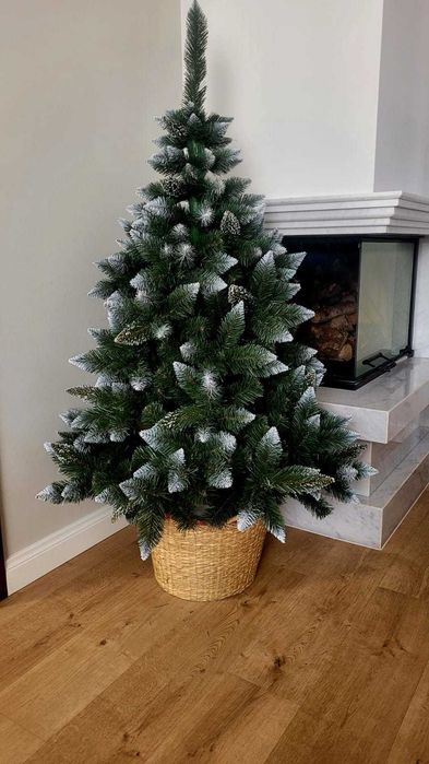 Choinka sztuczna sosna diamentowa w ozdobnej donicy  180 cm