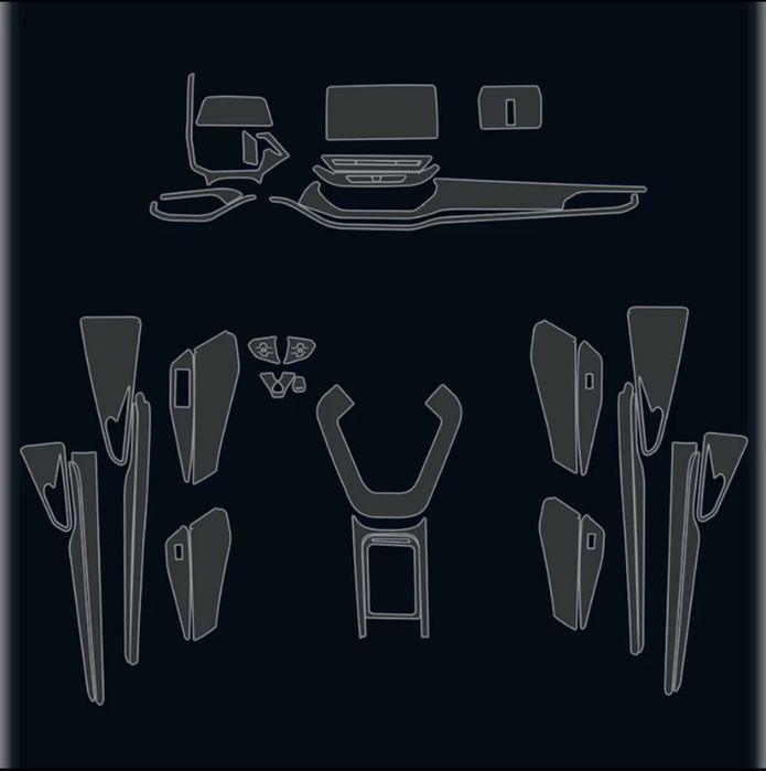 Комплект защитных пленок в салон для Volkswagen ID4 ID6 X CROZZ пленка