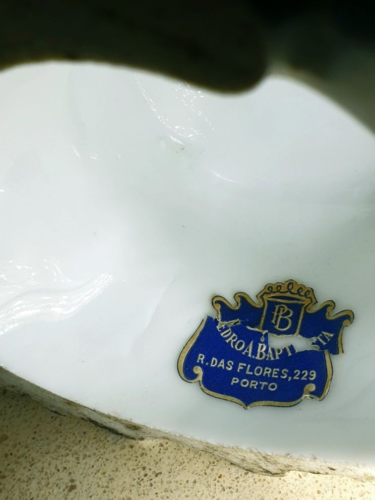 Raros lindos antigos castiçais franceses em porcelana Vieux Paris