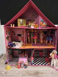 Zestaw lalek Barbie domek dla lalek lalka auto pieski
