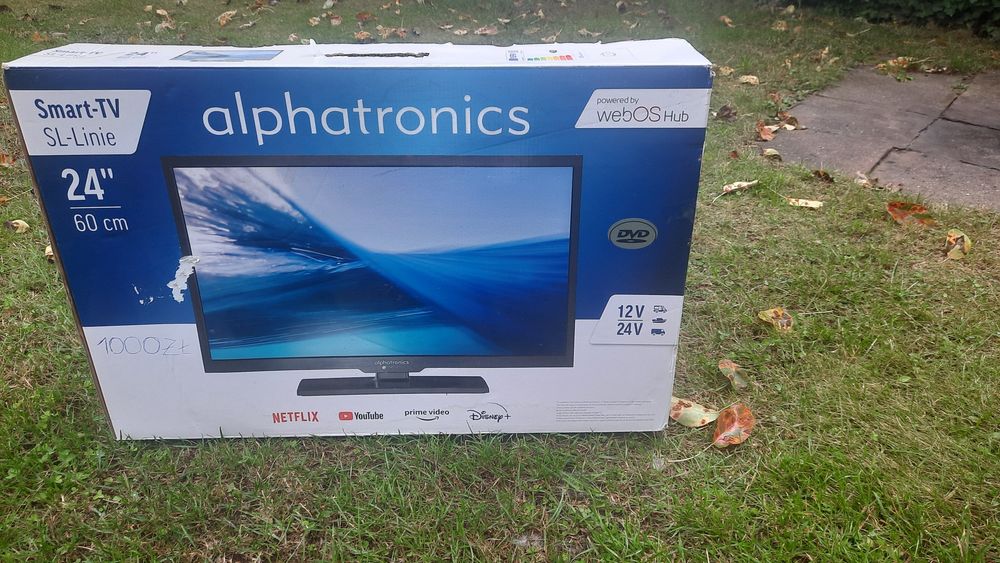 Telewizor Alphatronics 24" 12V 24V camper Smart DVD