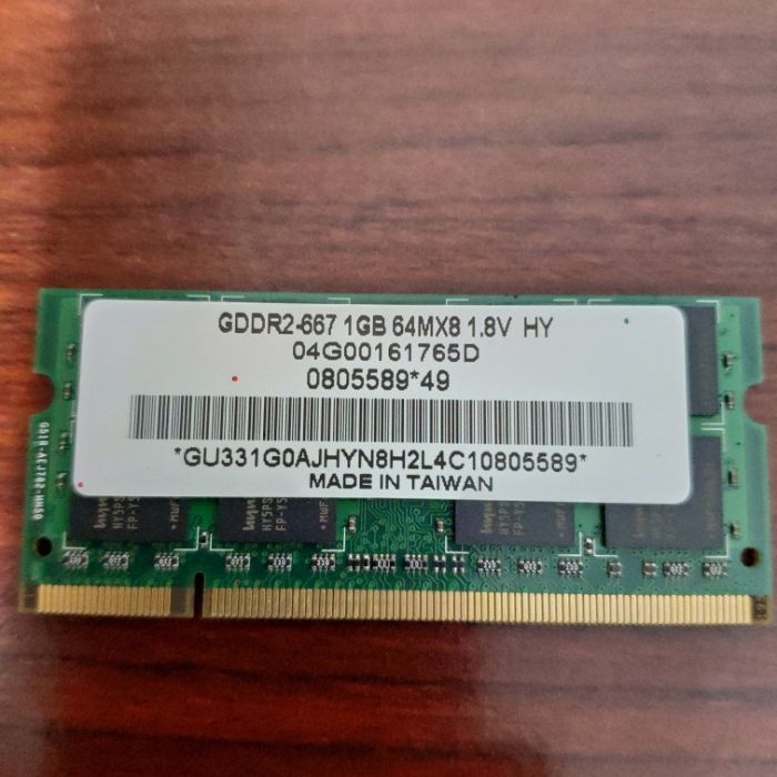 Memória Gddr2-667 1gb 64mx8 1.8v Hy