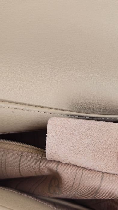 Шкіряна бежева сумка , натуральна шкіра