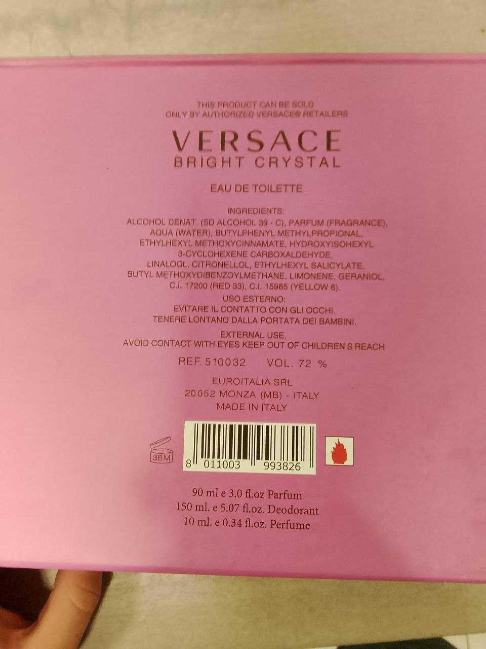 Zestaw perfum 100% oryginał Versace Bright Crystal