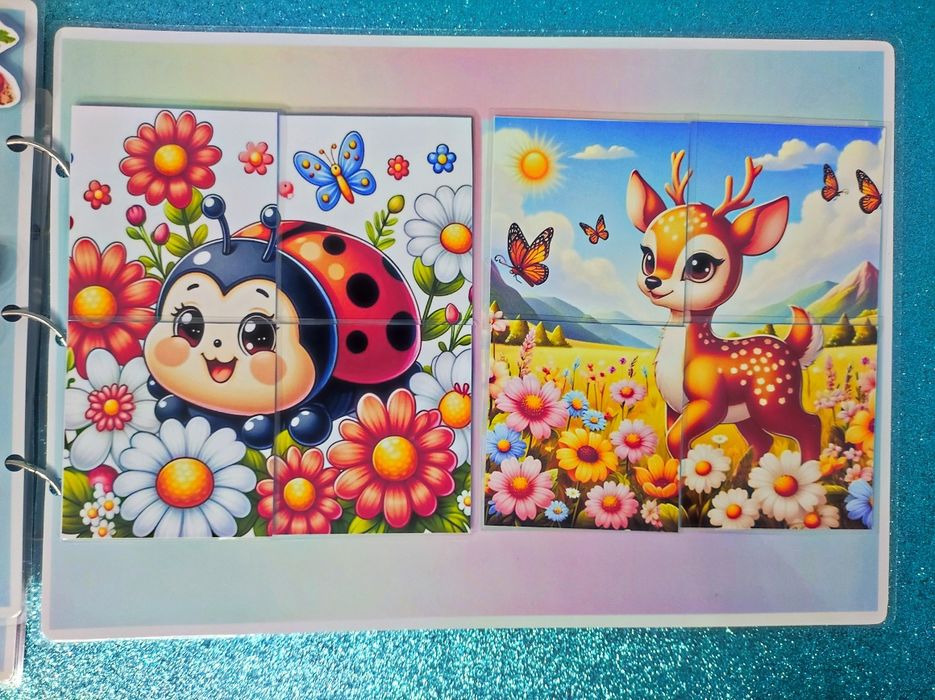 Абетка на липучках (рослини) 
Книжечка має 41 деталь.
Формат