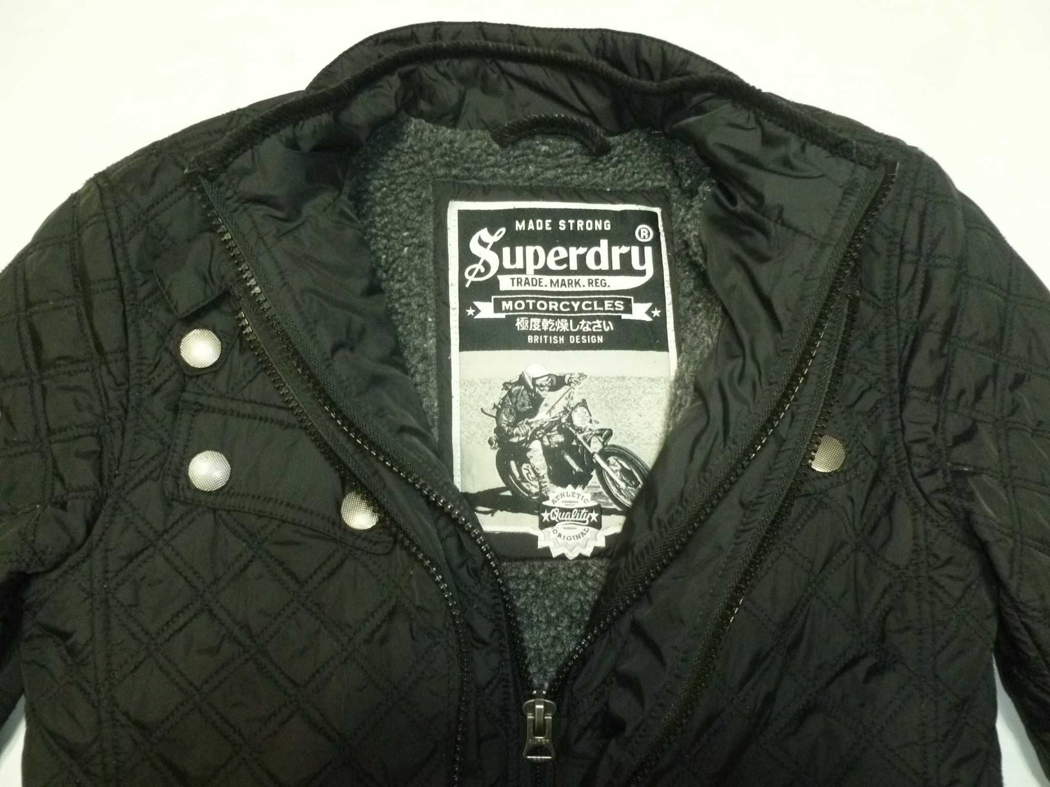 На юношу/парня стёганая куртка, мотокуртка Superdry, S (46)
