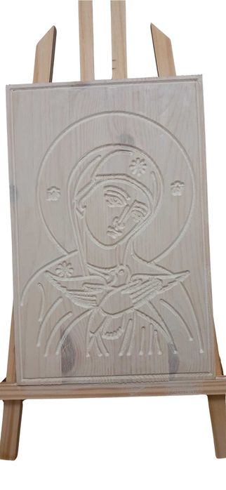 Drewniana płaskorzeźba do malowania- sosna