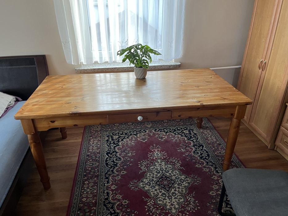 Stol drewno drewniany rustykalny farmhouse dowóz gratis tczew