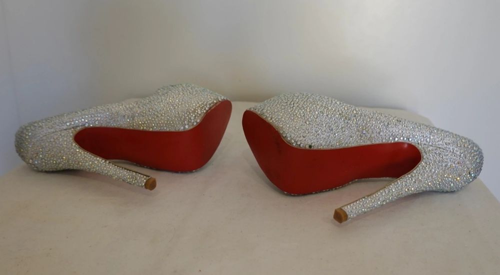 Sapatos Christian Louboutin DAFFODILE 160 SWAROVSKI SILVER