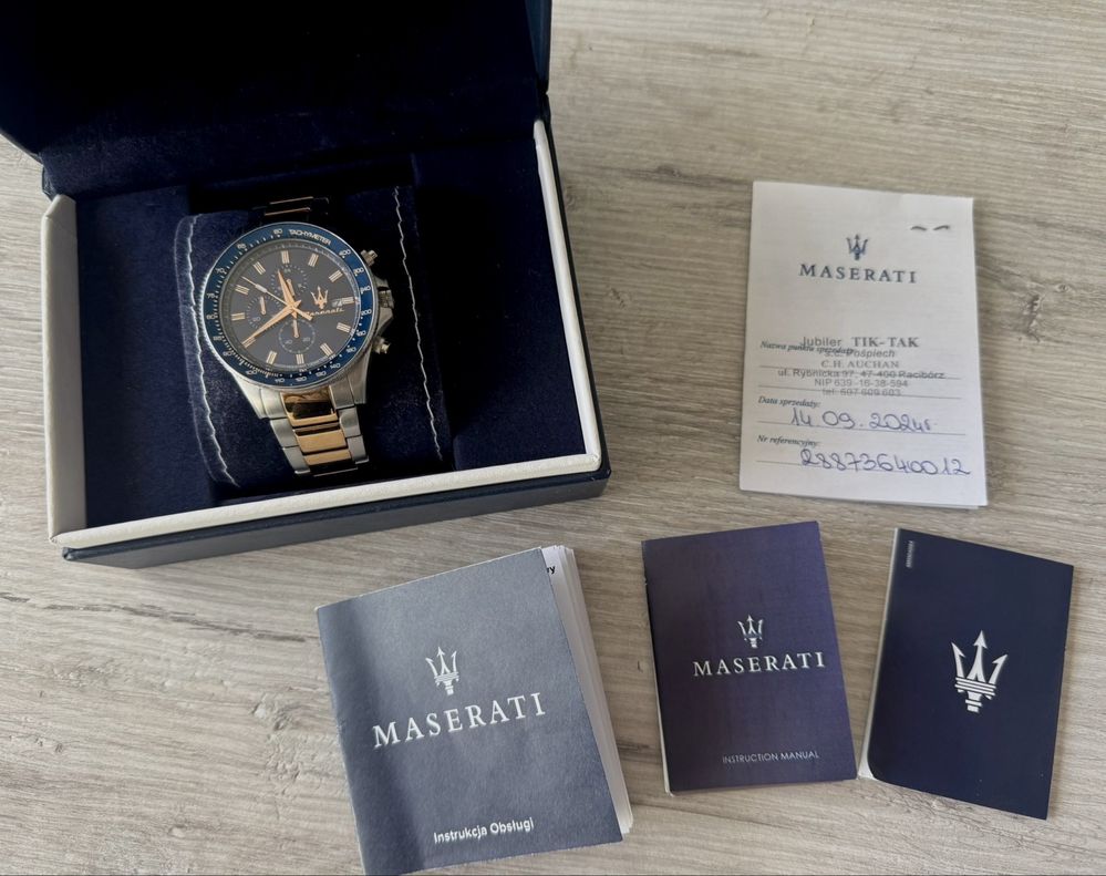 Elegancki męski zegarek Maserati