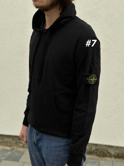Черное Худи Stone Island - Чорне Худі Стон Исланд - Кофта Стоник