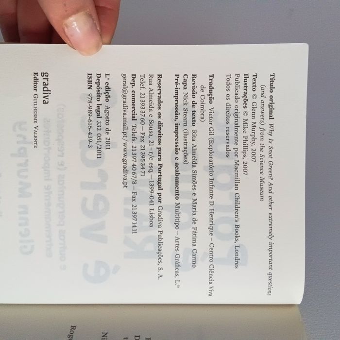 porque é que o ranho é verde/Glenn Murphy