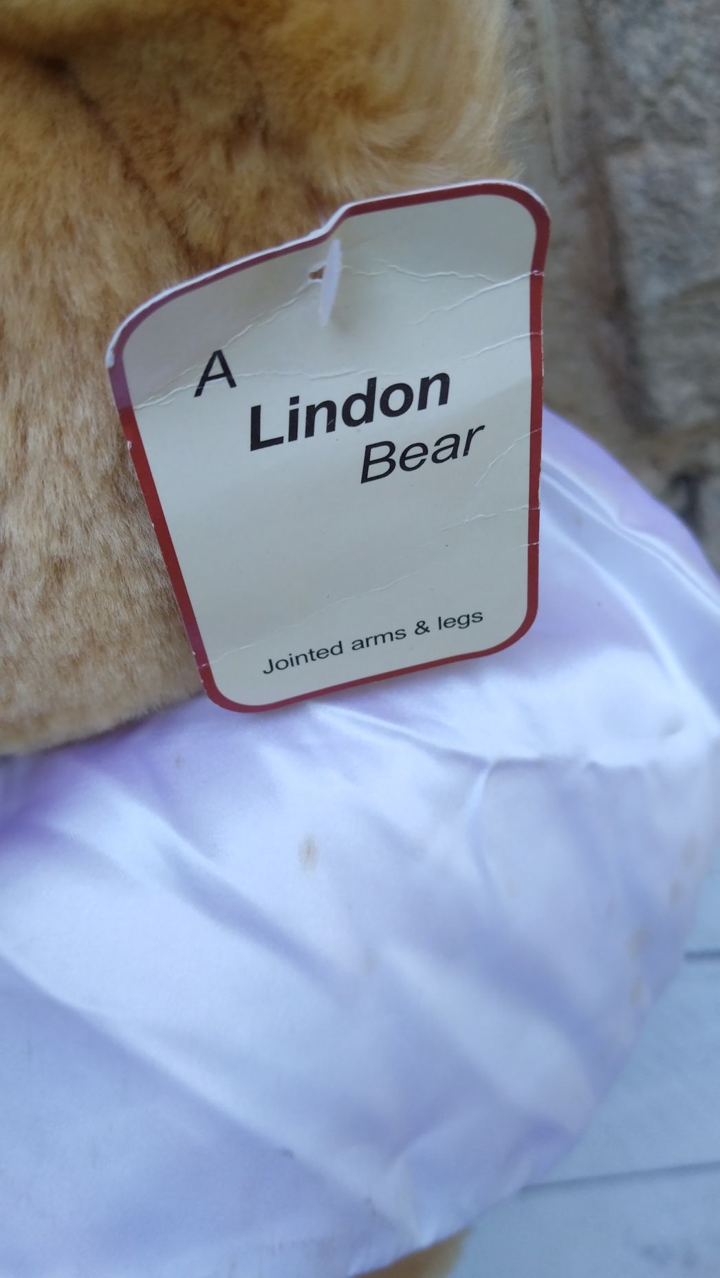 Lindon Bear плюшевый шарнирный медведь. Англия.