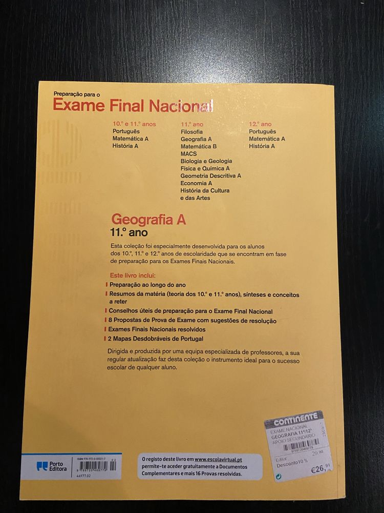 Livro de Preparação para o Exame Nacional de Geografia A do 11 Ano