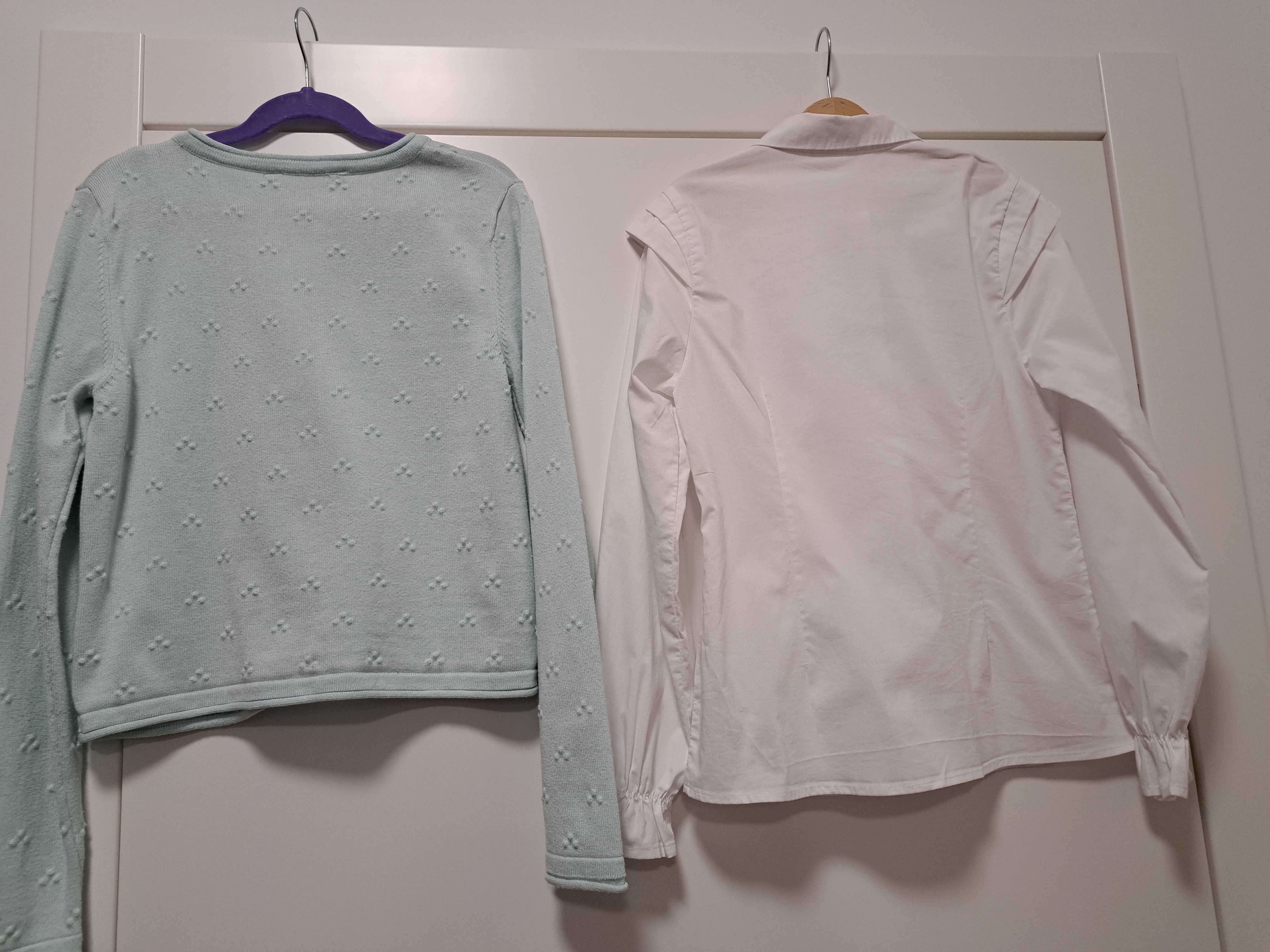 Biała bluzka+sweterek  Coccodrillo Elegant 146cm
