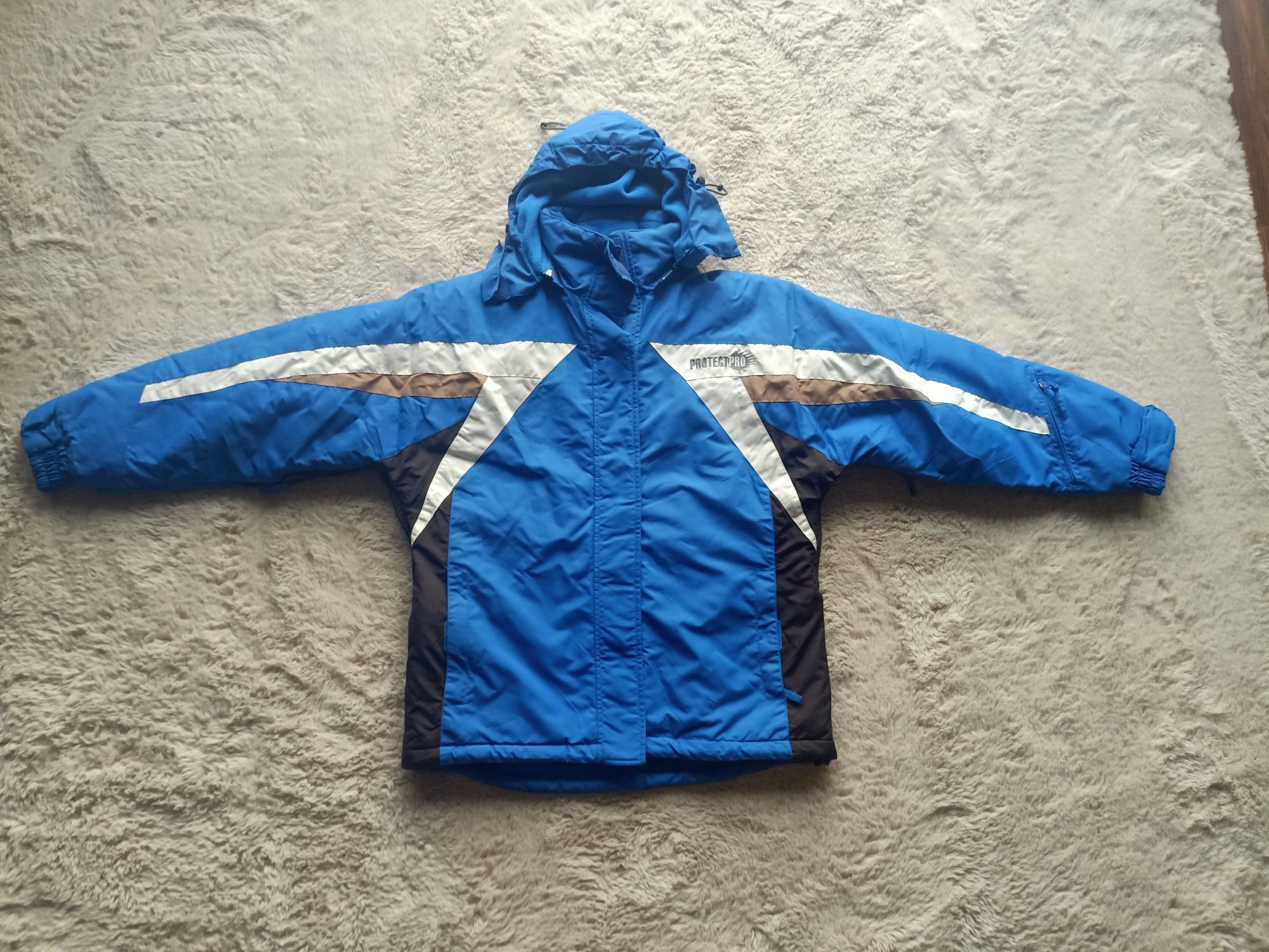 Kurtka sportowa narciarska Protect Pro XS 34 niebieska ciepła zimowa