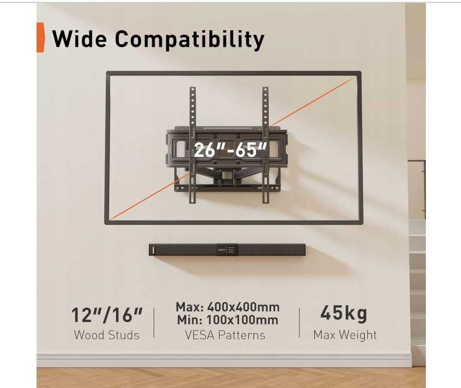 5143 uchwyt do telewizora Perlegear PGMFK2 VESA 26-65"