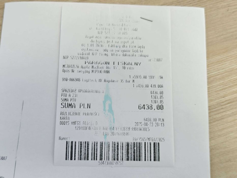 Notebook Apple Macbook Air M4 A3241 15,3" 16/256GB niebieski | GWARA