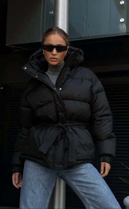 Пуховик пояс бренд Linel плащова водовідштовхувальна тканина аеро пух