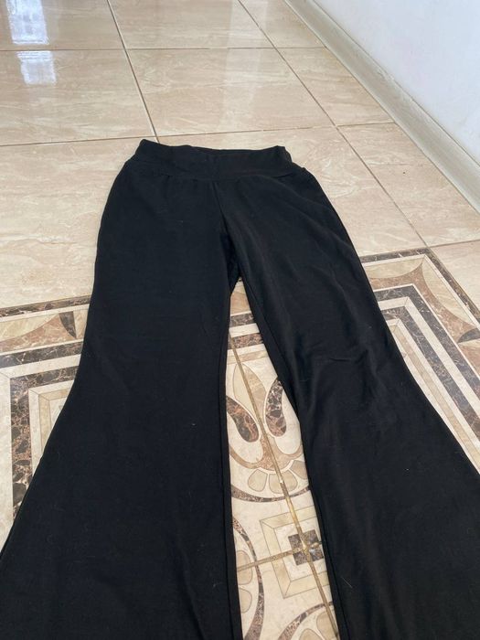 Кльош штани чорні клеш y2k опиум flared pants
