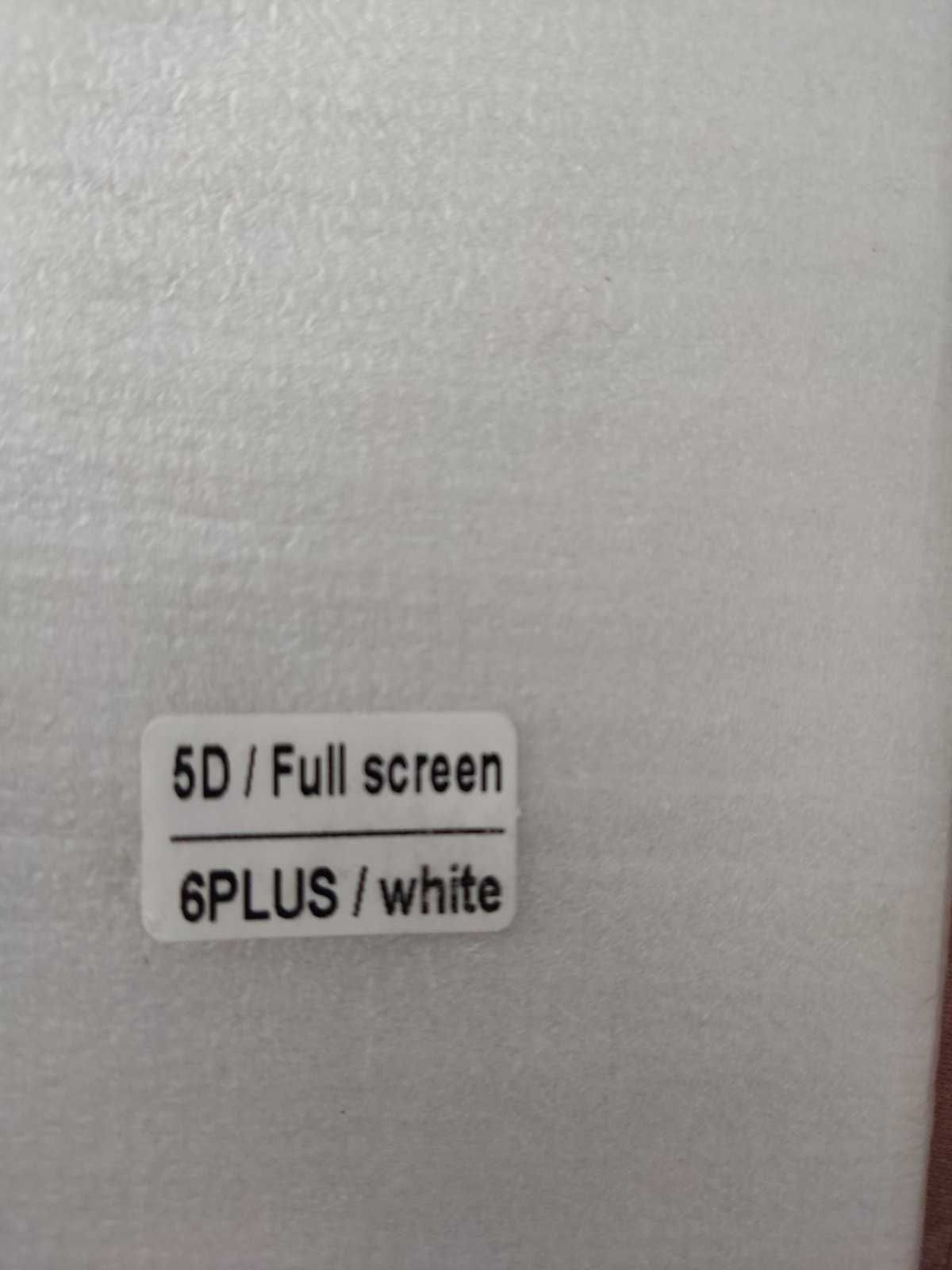 захистне скло 5D iphone 6 plus 6s plus white стекло защитное біле