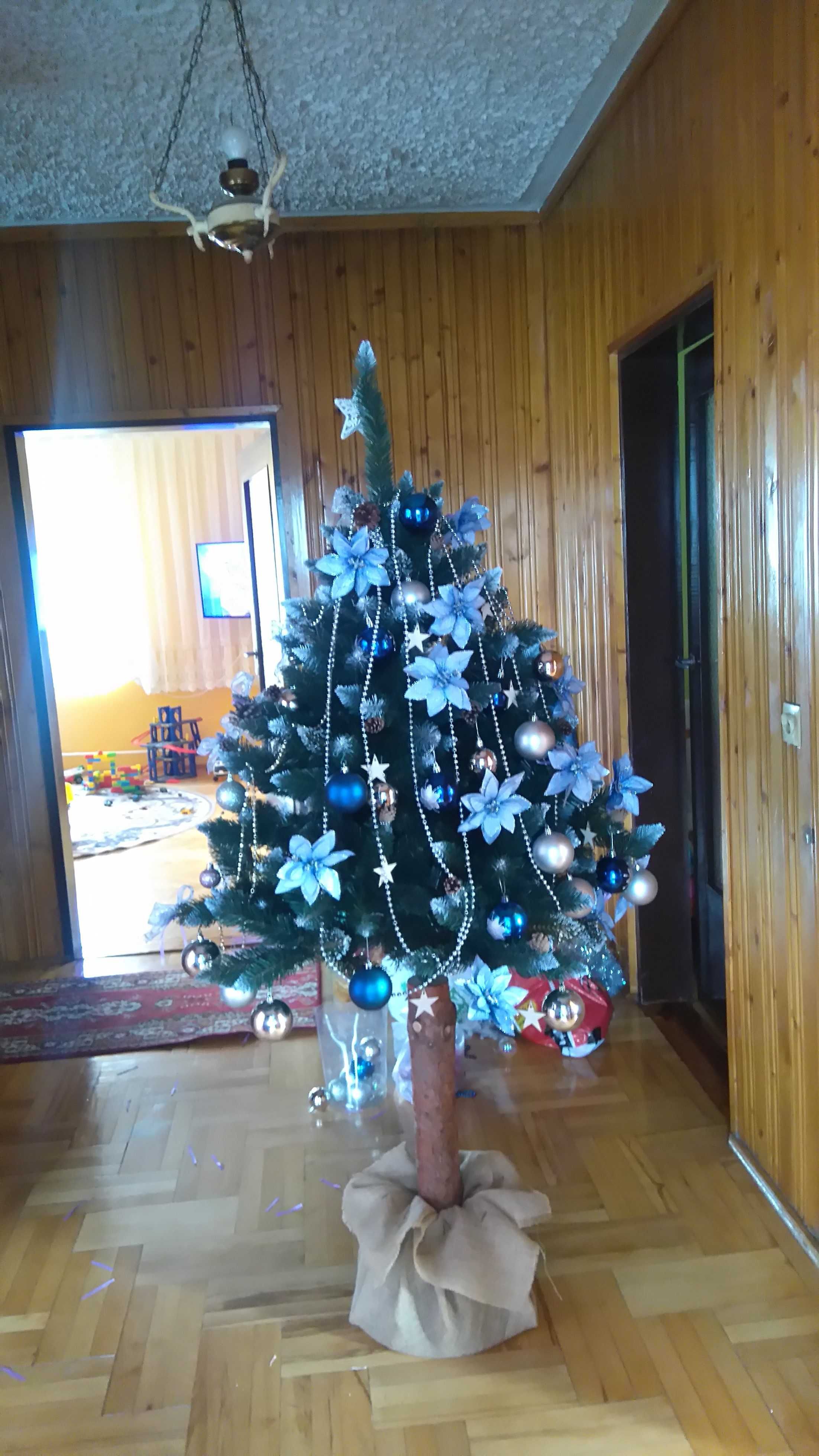 Choinka Sztuczna na pniu (gęsta)-Sosna Diamentowa-160cm (producent)