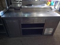 Bancada inox com tulha portas e gavetas