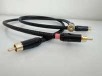 Kabel cinch  RCA koncentryczny ,  srebrzony wysokiej jakości 2x0.70