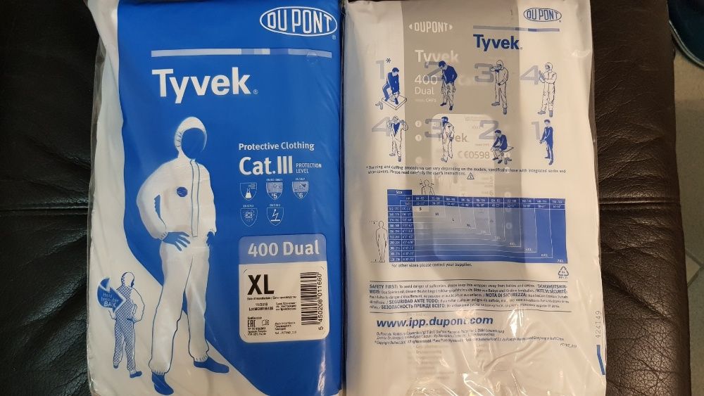 Kombinezon ochronny Tyvek 400 Dual DuPont roz. L Faktura Vat