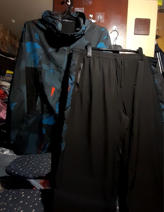 Ого-го какой размер новый спортивный костюм ветровка+штаны батал 5XL