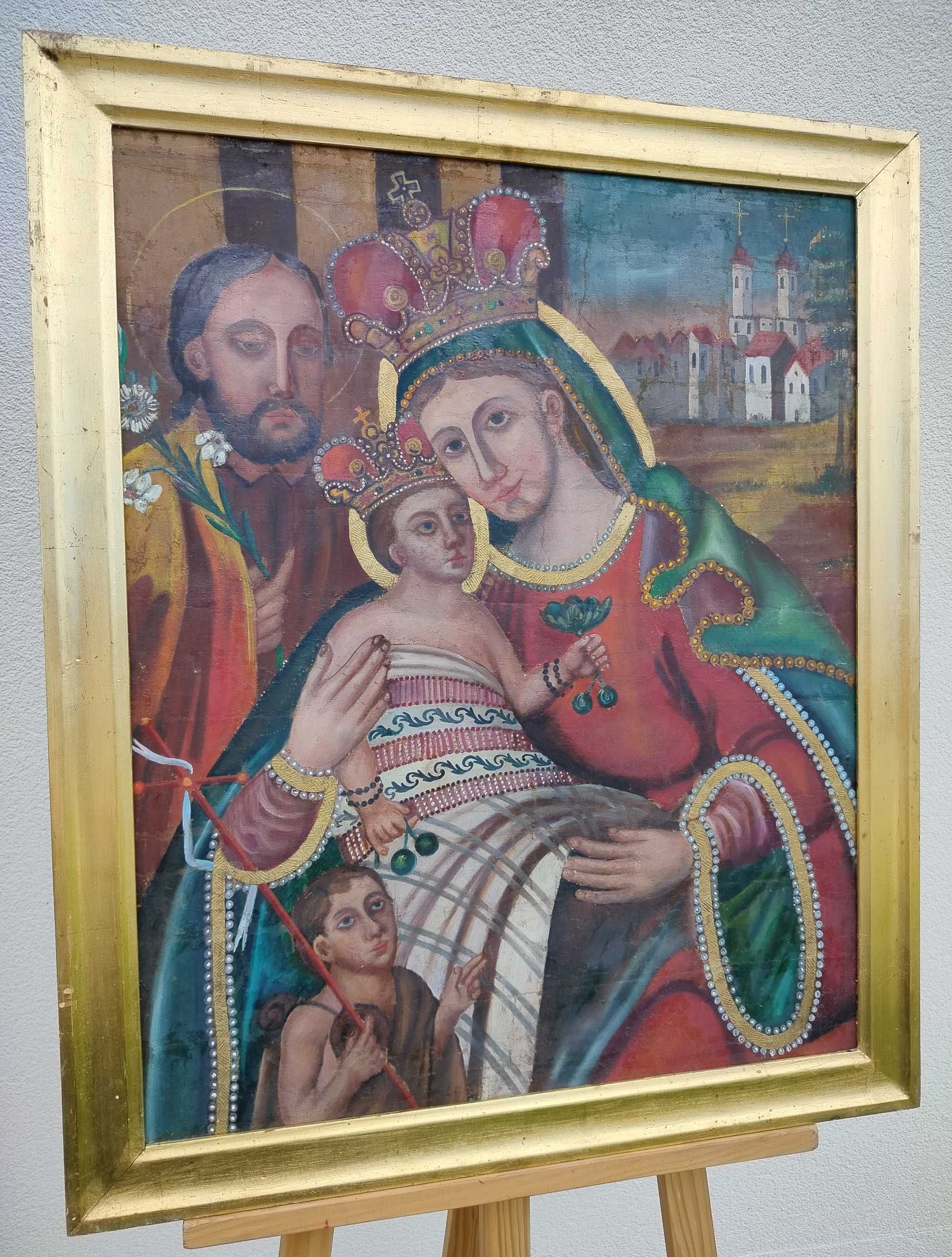 Matka Boska Dzikowska stary duzy obraz