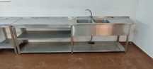 Bancada de inox restaurante