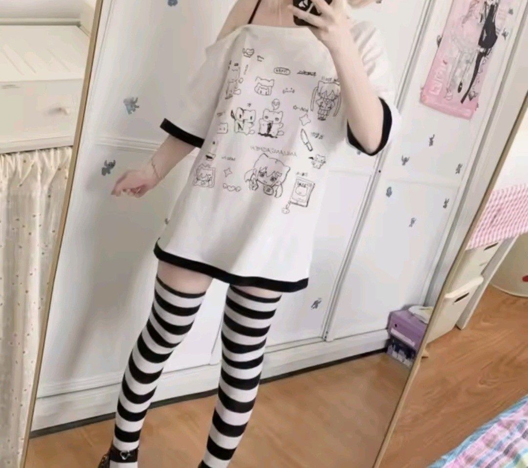 Koszulka T-shirt r.38/40 M/L nowa Y2k Harajuku Kawaii kreskówka Lato