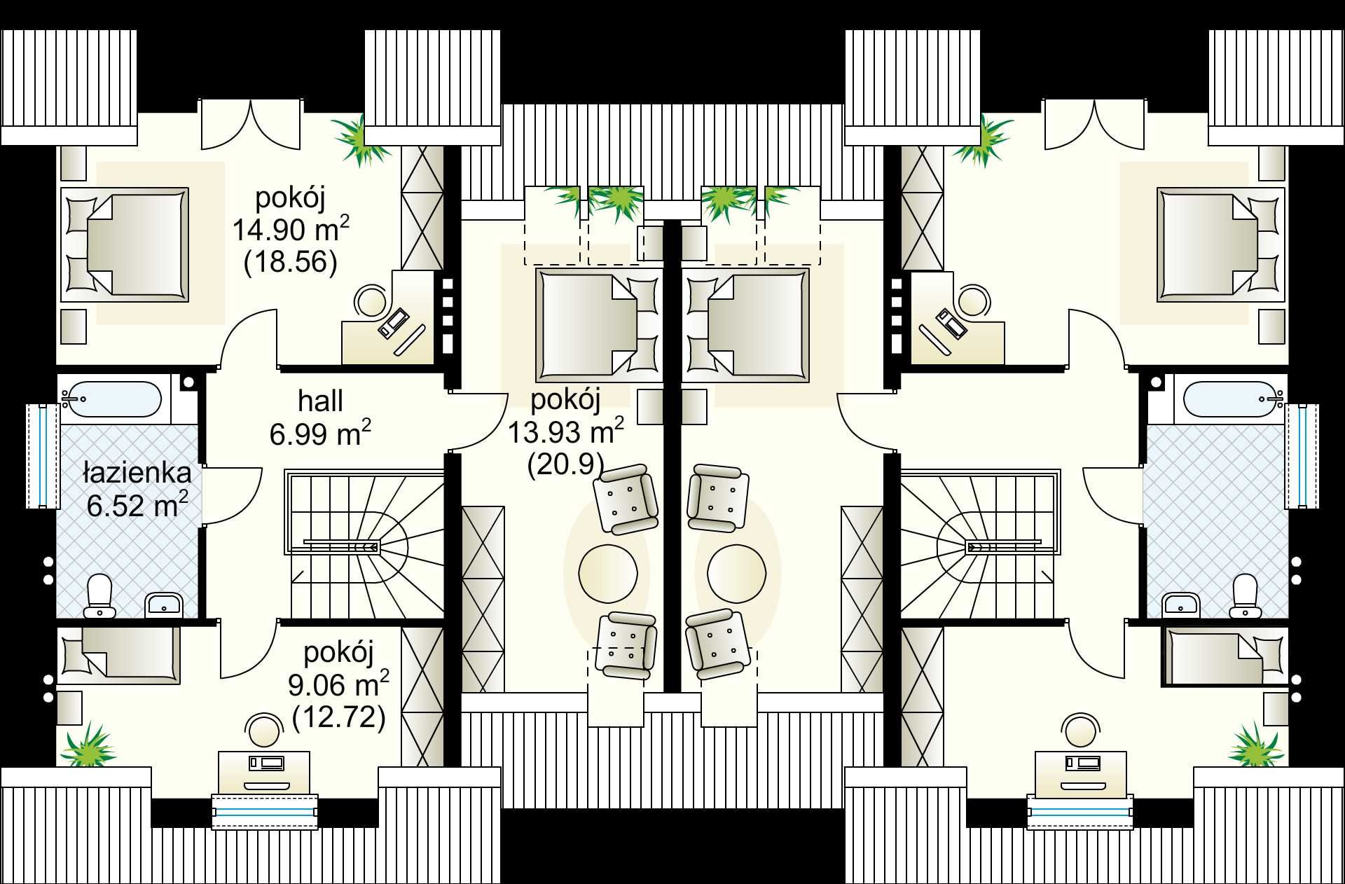 Dom w zabudowie bliźniaczej o powierzchni 115m2