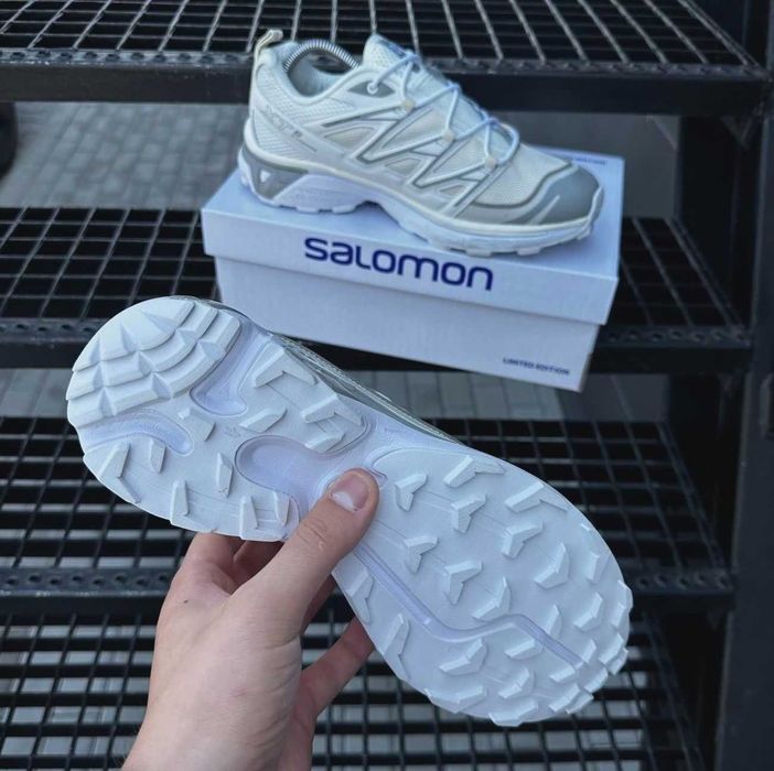 Мужские белые кроссовки Саломон сеточка Salomon