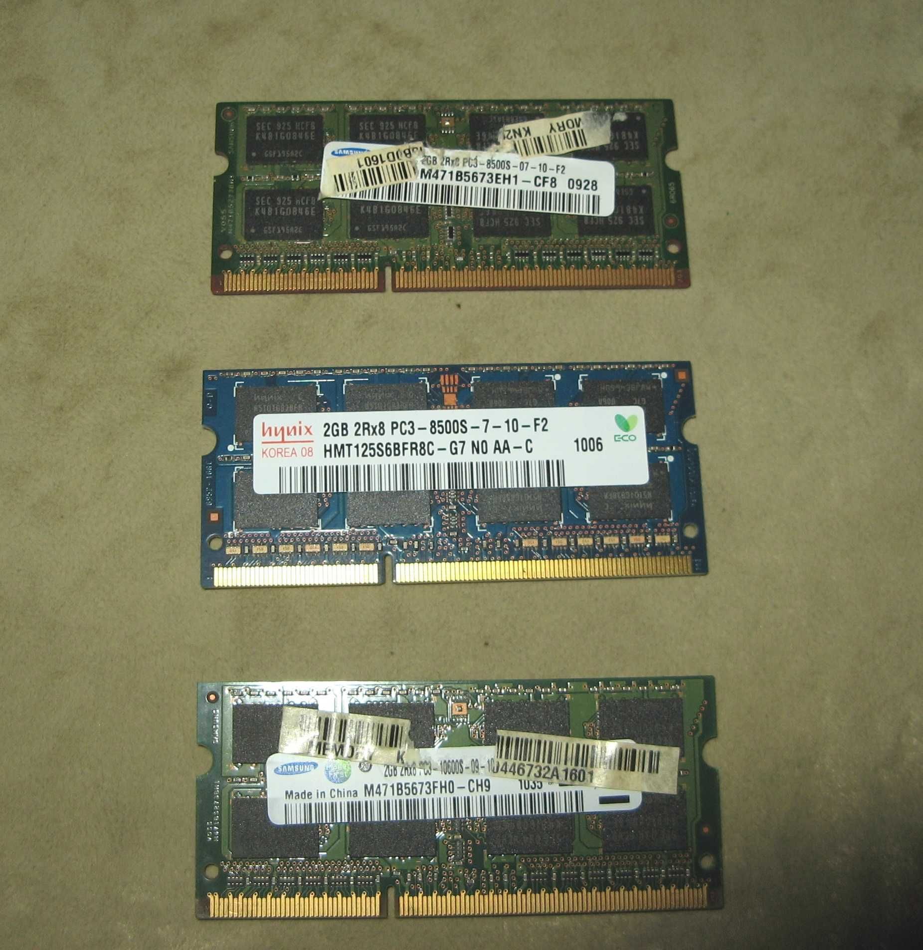 Модуль памяти so-dimm DDR3 2Gb Samsung, Hynix за штуку!