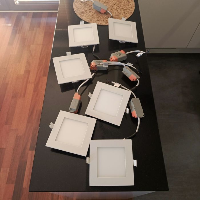 Komplet 6 szt. Oprawa led panel podtynkowa V-Tac z zasilaczami