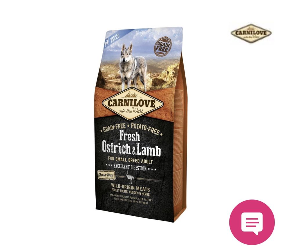 Carnilove Fresh Ostrich & Lamb 6 кг (баранина страус)