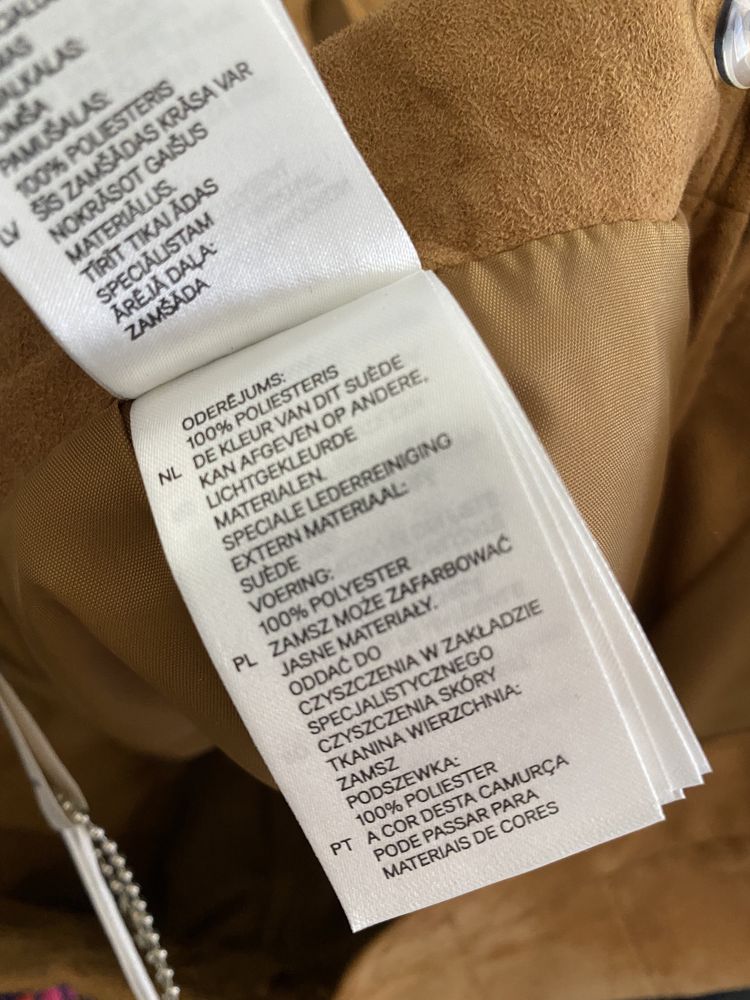 Spódnica boho z frędzlami beż 34 XS H&M premium nowa