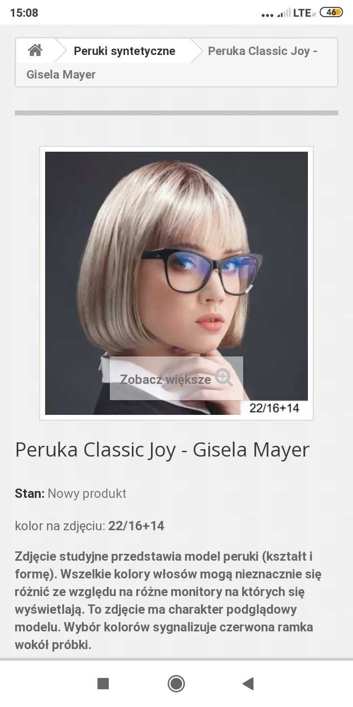 Peruka Gisela Mayer classic joy 22/16+14 RAZ ZAŁOŻONA